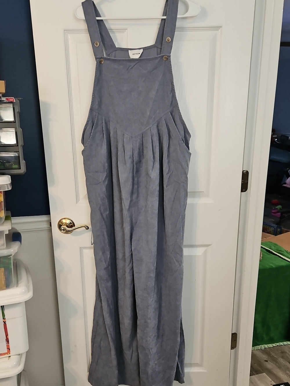 Soft Blue Sleeveless Jumpsuit Romper